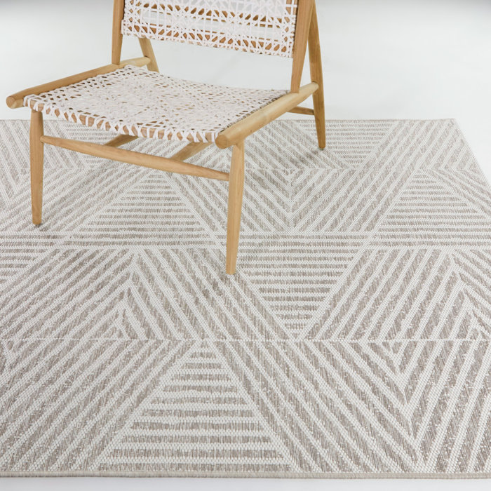 Corrigan Studio® Darcy Taupe Contemporary Indoor/Outdoor Area Rug